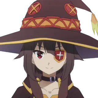😉 519a3626 Megumin Konosuba Anime, Konosuba, Megumin, Mage, Magie, Personnage telegram sticker