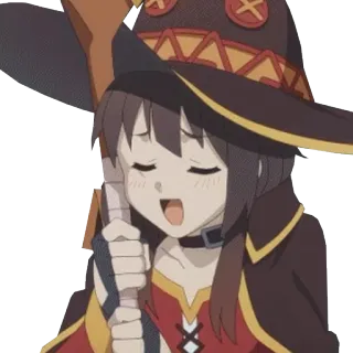💋 a98fbbf8 Megumin Konosuba Anime, Konosuba, Megumin, Mage, Magie, Kawaii telegram sticker