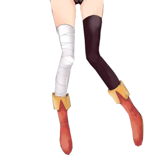 ☺️ ab035af2 jambes, anime, bandage, bottes telegram sticker