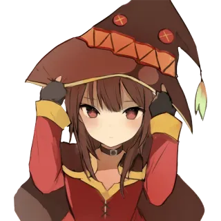 😳 bfad156f Megumin Konosuba Animé, Manga, Magicien, Mignon, Fille, Kawaii, Konosuba telegram sticker