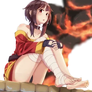 😳 d15ae256 Megumin Konosuba Anime, Megumin, Konosuba, Femme, Personnage, Feu, Magicien, Explosion telegram sticker