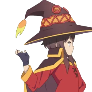 😏 e539d20d Megumin Konosuba Anime, Magicien, Megumin, Konosuba, Mignon, Dessin animé, Autocollant telegram sticker