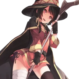 😘 ef4c3044 Megumin KonoSuba Anime, Manga, Megumin, KonoSuba, Magicien, Magie, Personnage telegram sticker