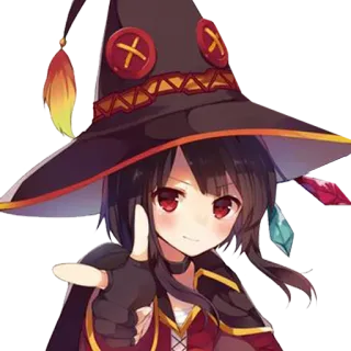 ✌ f91cd49b Megumin Konosuba Anime, Megumin, Konosuba, Magicien, Personnage, Fille telegram sticker
