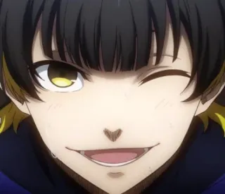 😉 3b2756b6 anime, manga, character, wink, smile whatsapp sticker