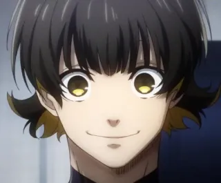 🙂 7473fbc6 anime, smiling, character, manga, blue lock whatsapp sticker