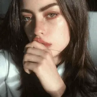 😢 0a7195ef wanita, potret, gadis, kecantikan, perempuan, model telegram sticker