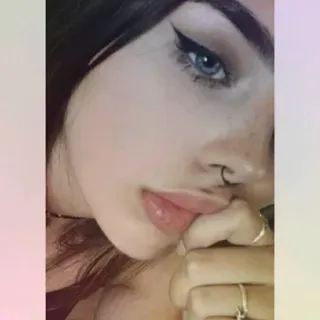 😕 b619473e wanita, gadis, potret, selfie, wajah, orang telegram sticker