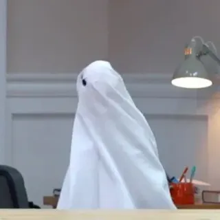 🖱 0fd2be4a Geist, Halloween, gruselig, Lakengeist, Büro whatsapp sticker
