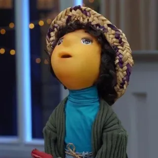 🖱 fcbb70f5 Puppe, Figur, Puppe, Strohhut, Porträt whatsapp sticker