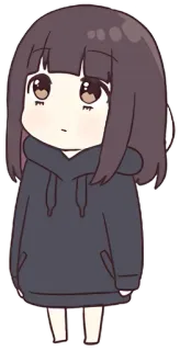 🙄 c125617e anime, manga, girl, chibi, cute, kawaii, character, cartoon telegram sticker