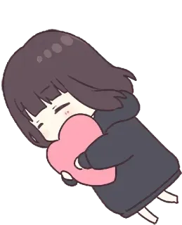 😍 e729efde cartoon, anime, kawaii, girl, heart, love, cute telegram sticker