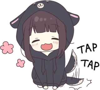 😊 e8cc3d88 TAP
TAP anime, cute, girl, kawaii, animal hoodie, happy telegram sticker