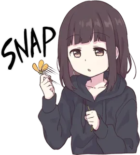 🤔 48e32539 SNAP อนิเมะ, ผู้หญิง, สแนป, น่ารัก, การ์ตูน telegram sticker