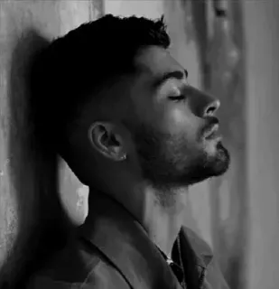 😓 15c672da Zayn Malik Zayn Malik, singer, black and white, portrait telegram sticker