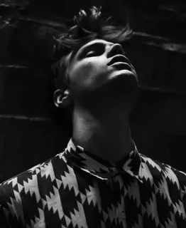 🖤 c7306c66 black and white, male model, man, fashion, portrait telegram sticker