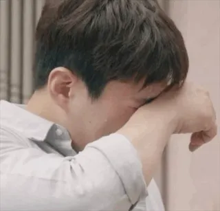 😞 5e7b94e2 울음, 슬픔, 남자, 감정, 눈물 telegram sticker