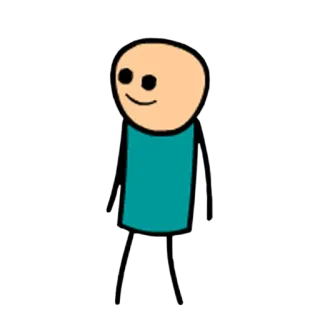 😃 07589b4b 卡通, 角色, 火柴人, 简单, 简约 telegram sticker