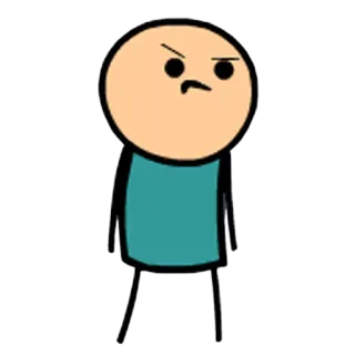 😏 3c930ebd Cyanide and Happiness, 火柴人, 卡通, 生气, 搞笑, 幽默 telegram sticker