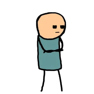 😒 da21a932 火柴人, 幽默, 卡通, cyanide and happiness, 侮辱性手势, 轮廓 telegram sticker