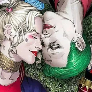 💋 0c543170 Harley Quinn PUDDIN Harley Quinn, Coringa, DC Comics, vilão, anti-herói, amor, quadrinhos, relacionamento telegram sticker