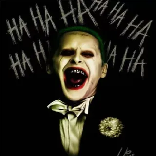 😂 ac21db87 Joker HA HA HA HA HA HA HA vilão, palhaço, DC Comics, assustador, arrepiante, Coringa, quadrinhos telegram sticker