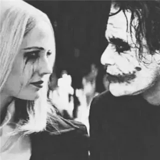 ❤ e02cd881 Joker Coringa, vilão, palhaço, DC Comics, personagem de HQ, maquiagem de vilão telegram sticker