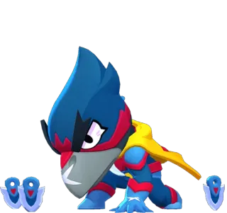 🔥 60510fd4 Crow Brawl Stars โครว์, บรอว์สตาร์ส, วิดีโอเกม, เกมมือถือ, ตัวละคร telegram sticker