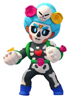 🔥 f7c13500 Emz Brawl Stars โครงกระดูก, Dia de los Muertos, วันแห่งความตาย, กะโหลก, บรอว์สตาร์ส, วิดีโอเกม telegram sticker