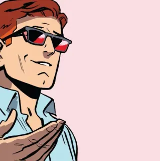 🙂 b44a8ff9 cartone animato, occhiali da sole, uomo, personaggio telegram sticker