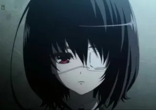 🖤 4625fab7 Mei Misaki Another anime, horror, mystery, Mei Misaki, eye patch whatsapp sticker