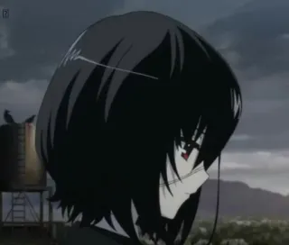 🖤 9df4f980 Mei Misaki Another anime, horror, mystery, school whatsapp sticker