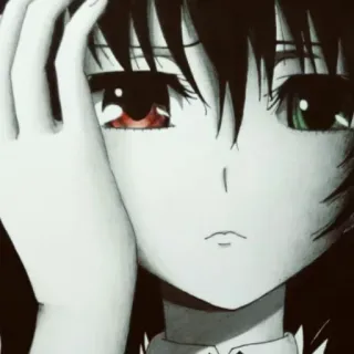 🖤 b9220ca6 anime, girl, manga, portrait, art, drawing whatsapp sticker