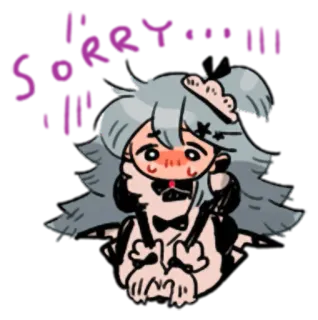 😢 7a38c0cc Hey cutie~ Anime, Hầu gái, Dễ thương, Hoạt hình, Cô gái, Kawaii telegram sticker