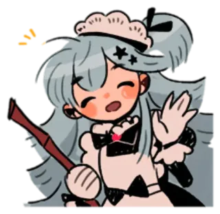 👋 d7175a6b Hầu gái, Anime, Hoạt hình, Dễ thương, Kawaii, Nhân vật, Vẫy tay telegram sticker