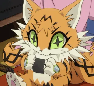 😊 2e115499 动漫, 猫, 老虎, 角色, 可爱, 数字艺术 telegram sticker