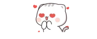 ✨ 6df3d5a7 cat, love, cute, hearts, kawaii telegram sticker