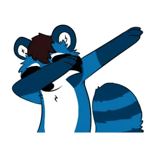 😎 18d41249 binatang, kartun, dab, gestur, senang telegram sticker
