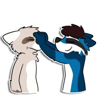 🤲 acf91754 Furry, Kartun, Binatang, Persahabatan, Lucu telegram sticker
