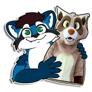 🪧 b5561e62 Furry, Antropomorfik, Rakun, Kartun, Binatang telegram sticker