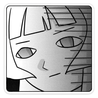 😪 a1e1f8af manga, anime, comic, female, face, portrait whatsapp sticker