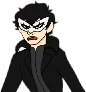 😠 9344a601 Joker Persona 5 Persona 5, Joker, Video game, Anime, Topeng, Karakter telegram sticker