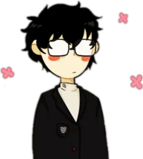 🌸 d4963140 Joker Persona 5 Anime, Persona 5, Joker, Kawaii, Lucu, Kartun telegram sticker