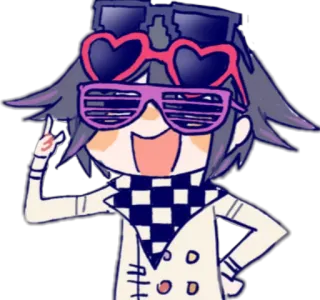 😎 fbfa9a3e Kokichi Oma Danganronpa V3: Killing Harmony anime, danganronpa, kokichi, kokichi oma, cute, heart glasses whatsapp sticker