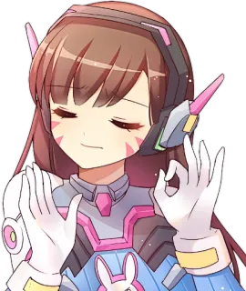 👌 7b3c5e5a D.Va Overwatch D.Va, 오버워치, 비디오 게임, 게이머, 토끼, e스포츠 telegram sticker