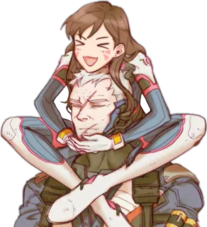 💗 d3a68e2b D.Va Overwatch 비디오 게임, 팬아트, 오버워치, D.Va, 솔저: 76 telegram sticker