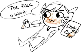 👿 e1718936 The fuck u want 만화, 불쾌한, 속어 telegram sticker