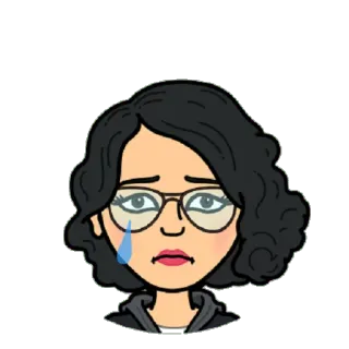 😢 204d9c6f Bitmoji, 头像, 卡通, 伤心, 哭泣, 情绪化 telegram sticker