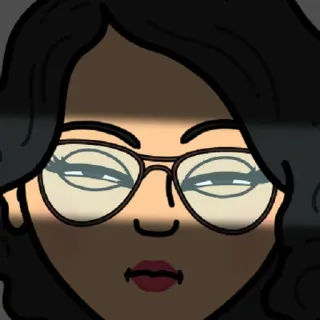 😠 e049b348 卡通, Bitmoji, 女性, 头像, 肖像 telegram sticker