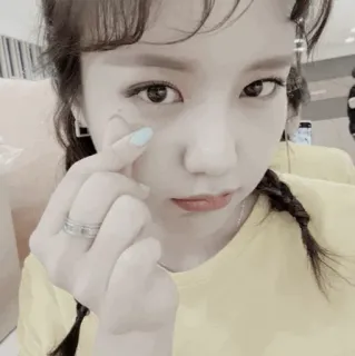 🌝 9f979957 donna, selfie, ragazza, coreana, faccia, bellezza, ritratto telegram sticker